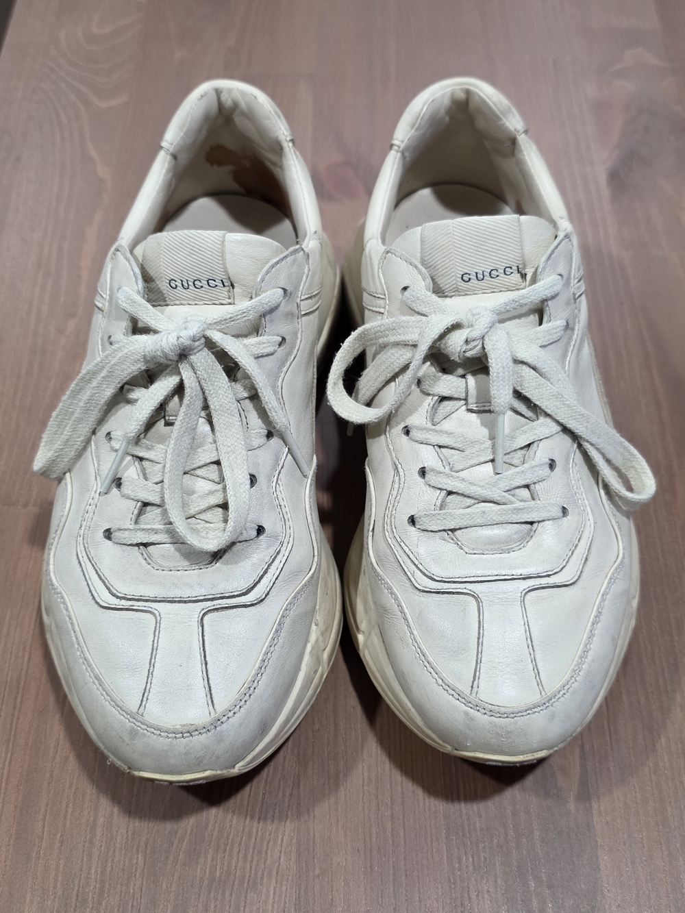 Gucci White Leather Sneakers